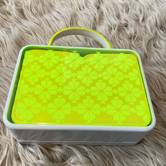 kate spade Handbags - Kate spade vanity see through top handle neon yellow purse